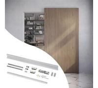 Emuca Kit de quincaillerie pour porte coulissante en bois Wall à fermeture souple, Acier et Aluminium et Plastique Indeterminé G