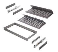 Kit tiroir à chaussures coulissant EMUCA Quartz 800 mm fermeture souple titane RAL 7039 Titanium (RAL 7039)
