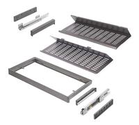 Kit de range-chaussures extractible pour armoire Quartz - titane - largeur 900 mm EMUCA