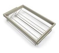 Emuca - Kit tiroir à Chaussure avec glissières à Fermeture Douce pour Armoire, réglable, Module 800mm, Gris Pierre