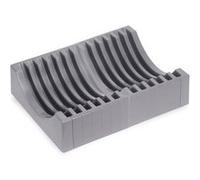 Emuca Kit de rangement pour assiettes, 13 assiettes maximum, Plastique, Gris G