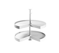 Emuca - Kit d'étagères rotatives pour Meuble d'angle de Cuisine, Tourniquet 3/4 de Ø710mm pour Module de 800mm, Blanc