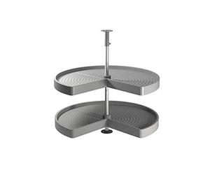 Emuca - Kit d'étagères rotatives pour Meuble d'angle de Cuisine, Tourniquet 3/4 de Ø810mm pour Module de 900mm, Gris