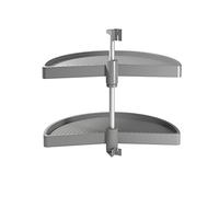 Plateaux tournants 1/2 lune Shelvo pour meuble d'angle-diamètre 750 mm-gris EMUCA