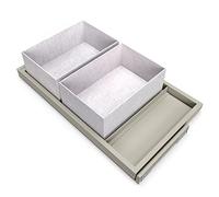 Organisateur de dressing avec coulisses - 2 paniers - 800 mm - gris EMUCA