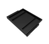 Emuca - Kit d'un Plateau avec glissières à Fermeture Douce pour armoires, réglable, Module 600mm, Noir texturé
