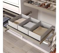 Emuca Kit paniers coulissants armoire - Gris