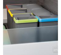 Emuca Set de boîtes avec base recyclable pour tiroir de cuisine Transparent Transparent Taille unique
