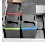Emuca Set de boîtes avec base recyclable pour tiroir de cuisine Transparent Transparent Taille unique