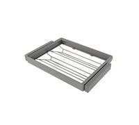 Emuca - Kit tiroir à chaussures et rack ajustable Quartz pour armoires, glissières extension totale et à fermeture douce, Module 70cm, Finition Titane