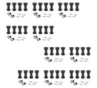 Emuca Lot de 10 niveaux Bone, avec socle prémonté, hauteur 100mm, réglable 98-115mm, plastique, noir