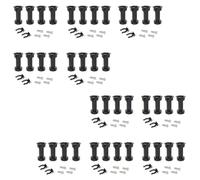 Emuca Lot de 10 niveaux Bone, avec socle prémonté, hauteur 120mm, réglable 118-135mm, plastique, noir