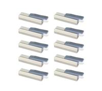 Emuca Lot de 10 pistons amortisseurs pour portes Relevable Mildy, Fermeture amortie, Plastique, Nickel mat