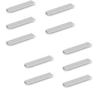 Lot de 10 poignées pour meubles Setubal, L198mm, entraxe 128mm, Aluminium, Anodisé mat