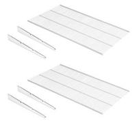 Emuca Lot de 2 étagères en fil et supports Jagmet, Acier, Peint en blanc Peint en blanc G