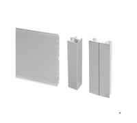Emuca - Kit de plinthes de cuisine, avec accessoires union, hauteur 150 mm, 4,7 m, plastique, anodisé satiné.