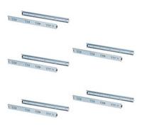 Emuca Lot de 5 coulisses pour tiroirs, roulement à billes, hauteur 45mm, profondeur 450mm, sortie totale, zingué Zingué G