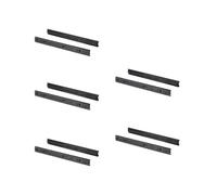Emuca - Glissières pour tiroir avec roulement à billes 45mm x 300mm, Lot de 5 paires de coulisses à sortie totale, Noir