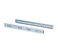 Emuca Lot de 5 jeux de coulisses pour tiroirs, roulement à billes, hauteur 45mm, profondeur 300mm, sortie totale, zingué