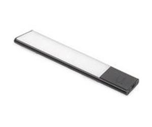 Emuca Luminaire LED Kaus Black rechargeable par usb avec capteur tactile, 240mm, Peint en noir, Plastique et Aluminium Peint en noir G