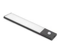 EMUCA - Kaus Black USB rechargeable LED applique murale avec détecteur de mouvement, 240mm, noir, plastique et aluminium