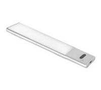 Emuca - Luminaire LED Kaus rechargeable par usb avec switch, L 240 mm, Anodisé mat, Plastique et Aluminium