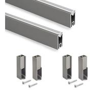 Emuca Luxe - 2 barres penderie 75 cm - Titane
