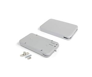 Emuca - Mécanisme pour portes abattant Miniwinch avec cache, 14 kg, Acier et plastique, Gris