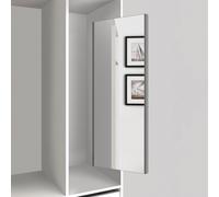 Emuca Miroir extractible pour l'intérieur de l'armoire Gris métallisé