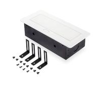 Emuca Multiconnecteur Atom 26 C pour bureau, EU, Peint en blanc, Acier et Plastique et Zamak, 1 ut.