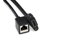 Emuca - Bloc multiprise escamotable pour encastrer au bureau, bloc multiprise plan de travail (prise EU type F, USB, RJ45 et HDMI), 265x120mm, gris métallisé