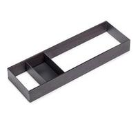Emuca - Organisateur pour tiroir, 150x470 mm, Gris Anthracite, Acier et Bois