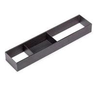 Emuca Orderbox Rangement de tiroirs, 100x470mm, Acier et Bois, Gris antracite Gris anthracite G