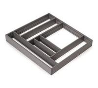 Emuca Organisateur de tiroirs Alumount 600x500 – Séparateur, Aluminium, Gris anthracite