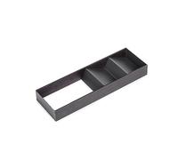 Emuca - Organisateur incliné pour tiroir, 150x470 mm, Gris Anthracite, Acier et Bois