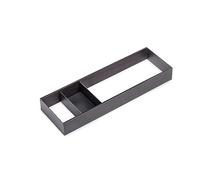 Emuca - Organisateur pour tiroir, 150x470 mm, Gris Anthracite, Acier et Bois