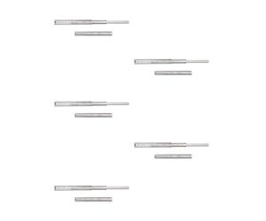 Emuca - Paire de coulisses/glissières à billes sortie totale 45 x 350 mm pour tiroir, Lot de 5