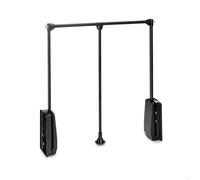 Emuca - Penderie rabattable pour armoire Largeur réglable 830-1150 mm Noir