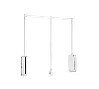 Emuca - Penderie rabattable pour armoire Sling, 450-600mm, Plastique blanc, Acier et Plastique.