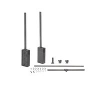 Emuca - Barre de penderie escamotable Sway, tringle relevable, penderie rabattable pour armoire, 830-1150mm, Acier, Aluminium et Plastique, Peint en titane