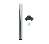 Pied de table diamètre 60mm H 870mm Acier Nickel satiné - EMUCA - 3048051