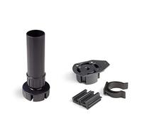 Emuca - Pieds pour meubles, pied de meuble en plastique noir avec accessoires, Lot de 4 pieds réglables de hauteur 120mm