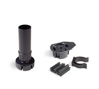 Emuca - Pieds pour meubles, pied de meuble en plastique noir avec accessoires, Lot de 4 pieds réglables de hauteur 100mm