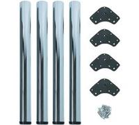 Lot de 4 pieds de table diamètre 60mm, H710mm - EMUCA - 20345