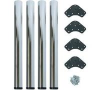Lot de 4 pieds de table diamètre 60mm, H710mm - EMUCA - 20345