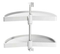 Emuca plateaux tournants demi-lune Shelvo pour meuble d’angle - Blanc