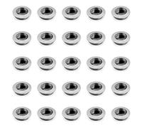 Emuca - Poignee Ronde encastrable Ø41mm pour Meuble, poignée Cuvette pour tiroirs et armoires, Nickel satiné, Set de 25