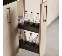 Emuca Porte-bouteilles latéral extractible Harmony, Gris anthracite