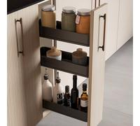 Emuca Porte-bouteilles latéral extractible Harmony Gris anthracite