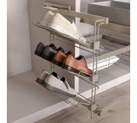 Emuca Porte-chaussures Hack - coulissant latéral droit, acier, pierre